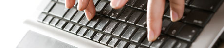 An image pair of hands typing to signify Electronic Notetaking